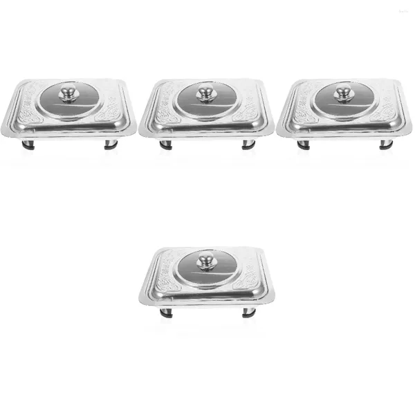 Ensembles de vaisselle Chafing Steam Pans Plateau de fruits de buffet en acier avec couvercle Porte-aliments en acier inoxydable