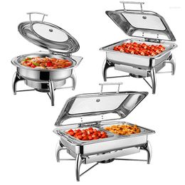 Ensembles de vaisselle Chine Luxurychef Chafer Heater Hydraulique Rond Chafing Dish Gold Warmers Buffet Servant