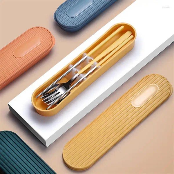 Ensembles de vaisselle Baguettes Cuillère Ensemble Produits ménagers Sensation confortable Portable Facile à nettoyer Fournitures de bar de cuisine Couverts en acier inoxydable