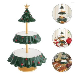 Dijkartikelen Sets Christmas Cupcake Stand Tree 2tiered Server Tiered Dessert Table Display Xmas Tower Cup Cake