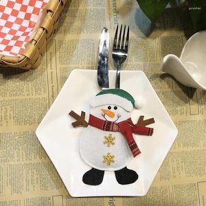 Serviessets Kerst Bestekhoes Zakdoek Kerstman Sneeuwpop Eland Vormig Schattig Voor Keuken Servies Mes Vork Xams Feestdecoratie