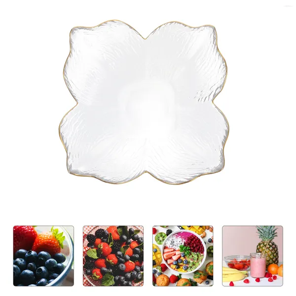 Juntos de vajillas recipientes de plástico transparente de ensaladera frutas de cocina postre de cocina sirviendo vidrio para el hogar