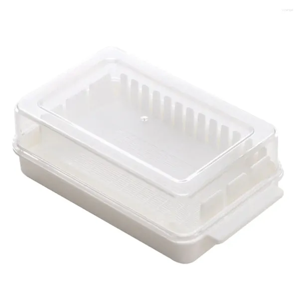 Ensembles de vaisselle assiettes transparentes beurre à coupe en plastique Coueurs de crème en plastique Boîtes de rangement Boîtes de rangement