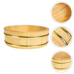 Geschirr Sets Kleidung Becken Eimer Sushi Tablett Container Dampfer Lagerung Hause Holz Reis Mischen Wanne Palette