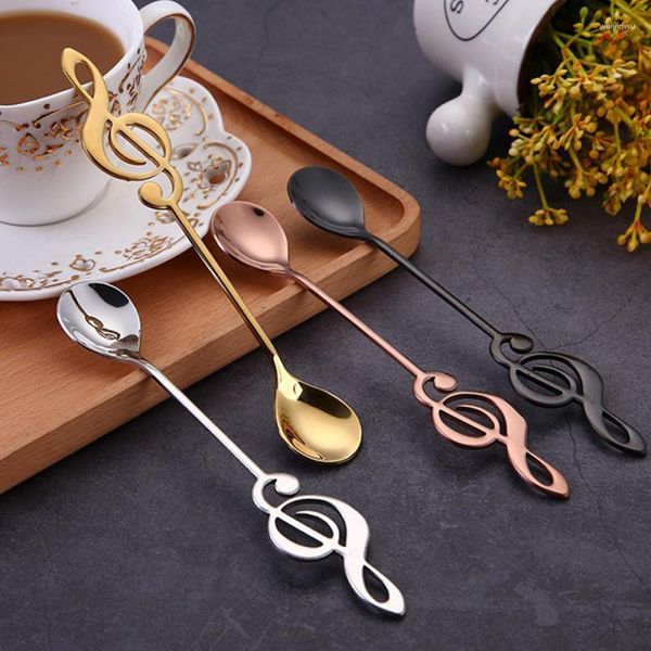 Juegos de vajilla, cuchara de café, vajilla, taza agitadora de acero inoxidable, cucharadita para cena, barra musical, utensilios para hielo, accesorios de cocina