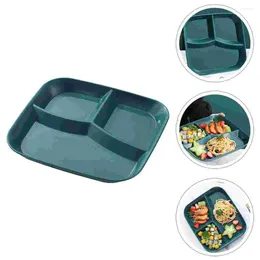 Ensembles de vaisselle Compartiment Assiette de réduction de graisse Plateau de service divisé Fourniture de cuisine En plastique Trois grilles Dîner pour enfants à trois compartiments