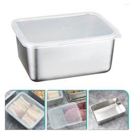 Dijksiesets Containers Roestvrij staal Sandwich Box Produce Saver Organizer Tiffin Lunchboxes