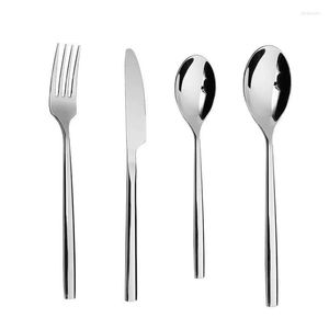 Juegos de vajilla Juego de ollas de cocina Cuchara y tenedor de lujo Utensilios de cocina portátiles para acampar Al aire libre Hogar Filete Regalo Utensilios de cocina Vajilla Bar