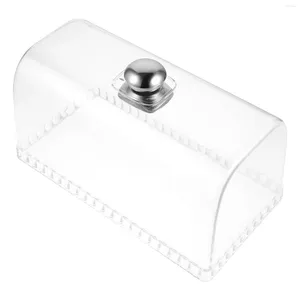 Les ensembles de vaisselle couvrent le couvercle de couvercle transparent Butter Dish Snack Tray Clear Plastic Restaurant Protection