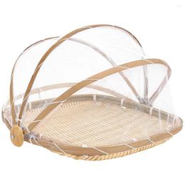 Los sistemas del servicio de mesa cubrieron las cestas de bambú del pan de las cubiertas de la cesta de fruta del envase del bocado para servir