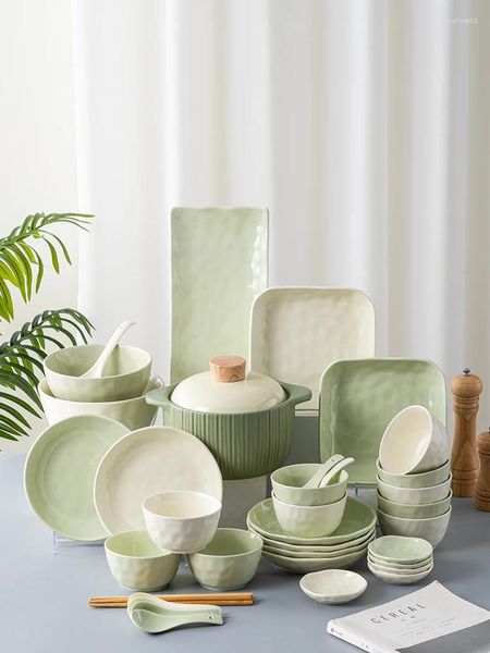 Ensembles de vaisselle Cream Wind Bowl and Dish Set Home Light Luxury 2024 Aigneurs d'assiette Affiches d'assiette