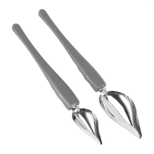 Juego de vajillas Dibujo culinario Decoración Cuchara Spoon 2 PCS Saucier Cucharas lápiz para pastel decorativo Café