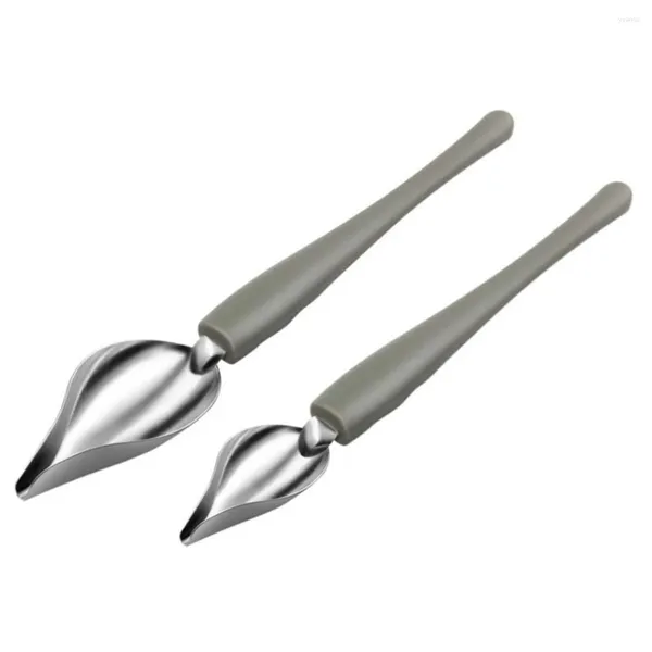 Conjuntos de vajilla Dibujo culinario Juego de cuchara decorativa 2 PCS Saucier Llovizna Cucharas Lápiz para pastel decorativo Café