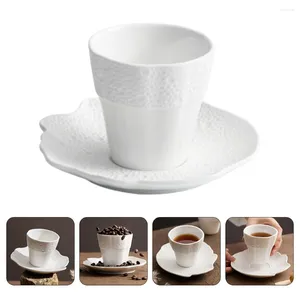 Ensembles de vaisselle tasse Style européen Cappuccino café tasse à lait avec assiette en céramique tasses à boire en céramique tasses de bureau