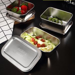 Dijkartikelen Sets aangepaste lunchbox voor kindercontainer Bento 304 Top Grade roestvrijstalen opslag thermische metalen voorraad