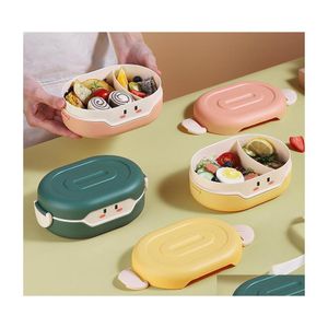 Diny Sets Leuke Bento Lunch Box For Kids School Kinderen Japanse stijl Lekvrije studentencontainer Magnetron Lunchboxdinnerwar Dhxzb