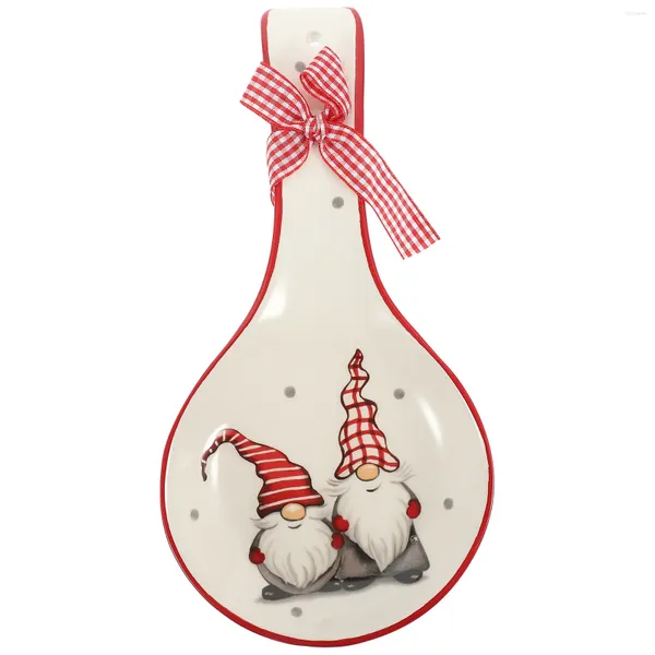 Secadores de vajillas Ciradores de cubiertos Spoon Xmas Chopsticks Almohada Adorable Soporte de horquilla con forma de soporte navideño estantería blanca creativa