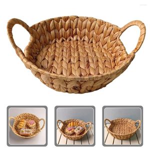 Dijkartikelen Sets Desk Tray Small Bread Woven Wicker Desktop Storage Holder IJzeren Basket Fruit