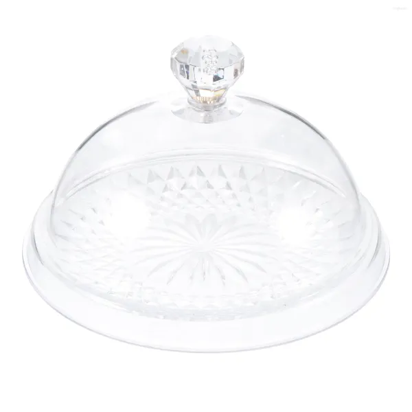 Ensembles de vaisselle Dessert Cloche Dôme Clear Cake Cover Cupcake Stand avec plateau pour fromage Candy Server Display