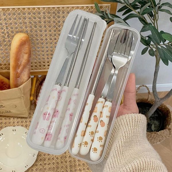 Ensembles de vaisselle pour dessert Spoon Lovely Portable Durable Durable Facile à nettoyer de style Instagram Céramique Création Unique