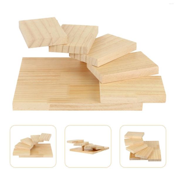 Ensembles de vaisselle Dessert Stand Vaisselle en bois Assiette Séparer Plateau Restaurant Sushi Plat Rotatif