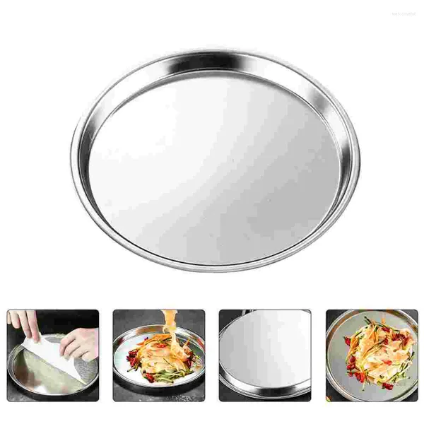 Juegos de vajilla Dim Sum Platos Plato frío Niños Pasta Ensalada Pastel Acero inoxidable Snack Holder Niño Wok