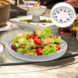 Ensembles de vaisselle assiette à dîner maison de service ustensiles de salade en porcelaine assiettes en céramique motif floral