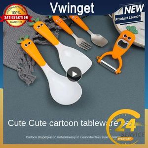 Dinware sets dinerset originaliteit ronde lepel mond kinderen