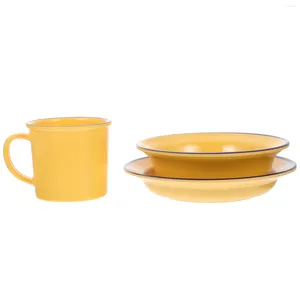 Ensembles de vaisselle ensemble de tasses à vaisselle thé de l'après-midi café rétro maison vaisselle à boire assiette de Service bol Kit tasse ustensiles de cuisine créatifs