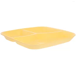 Ensembles de vaisselle Plat de service divisé Vaisselle à domicile Assiette à portions Assiettes à compartiments Dîner séparé réutilisable Plateaux en plastique