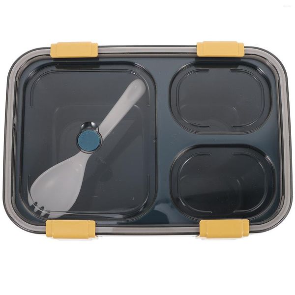 Juegos de vajilla Divisor Caja de almuerzo Cajas portátiles Caja de almuerzo Adultos Contenedor de preparación Bento Microwavable Aldult Unbreakable