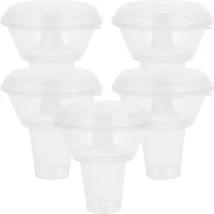 Ensembles de vaisselle boisson tasse combiné récipient en plastique bol pratique approvisionnement extérieur épaissie boisson Portable