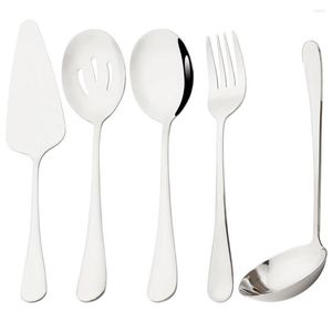 Dijksiesets DRMFIY SILVERSet roestvrijstalen bestek Serveergerei Buffet Catering Service Service Spoons Fork Flatware