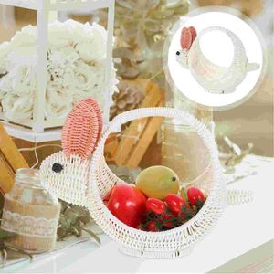 Juegos de vajilla Canasta de Pascua Harvesta Caza Flower Flour Toy Wicker Candy Eggs Castets Picnic Hamper