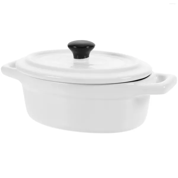 Ensembles de vaisselle Oeuf Bol cuit à la vapeur Fête Salade Grace Dessert Stockage Exquis Céramique Porcelaine Couvercle Soupe Cuisson Multi-usage Multi-fonction