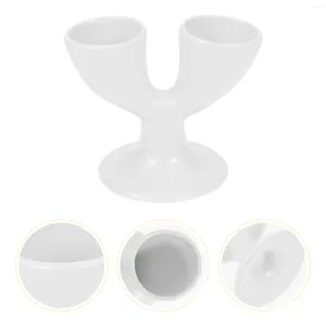Din sets sets Eierbak gekookt El benodigdheden Dining Table Decor Dubbele goblet Porselein Stand Ceramics Simple Lovers