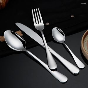 Ensembles de vaisselle El-Grade Creative Ensemble de couverts en acier inoxydable avec couteau à long manche, fourchette et cuillère Accessoires de cuisine Gagdet de voyage