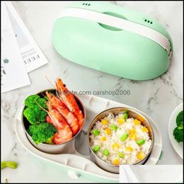 Diny Sets Electric Cooking Lunch Box Thermal Bento Case Mini Container draagbare handgreep roestvrijstalen organisator van carshop2006 dhnpe