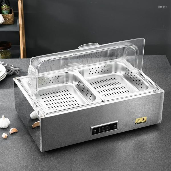 Geschirr-Sets Elektrischer Chafing Dish aus Edelstahl mit PC-Deckelwärmer-Buffet-Set