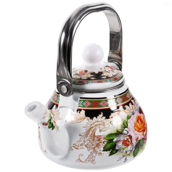 Ensembles de vaisselle Pot en émail théière émaillée bouilloire Vintage Kungfu bouilloires service d'eau Camping poêle Pots pour dessus