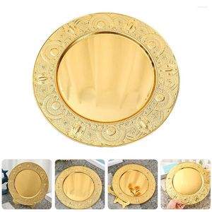 Ensemble de vaisselle de style européen assiette de fruit plaque en métal salade de dessert de service de service petite commode pour dîner assiette