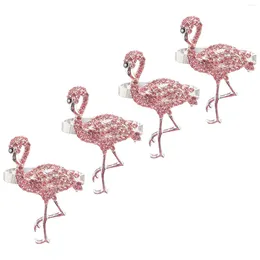 Servies Sets Flamingo Servet Gesp Metalen Ring Novel Gespen Party Ringen Sluitingen Houders Bruiloft Diner Tafel Decoratie