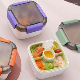 Din sets Sets Fresh -Keeping Box Travel Bento Small Points Lunch Student Draagbare magnetron Oven kan Salad Breakfast Cup gebruiken