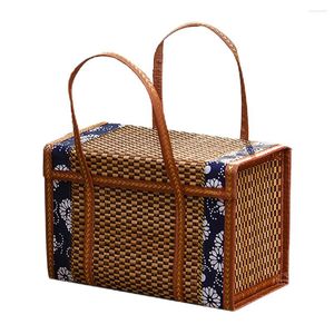 Diny Sets Sets Fruit Basket Bamboo geweven opslag Groceries Vouwen fruit Fruit Outdoor Picnic Lovers Multipurpose handheld