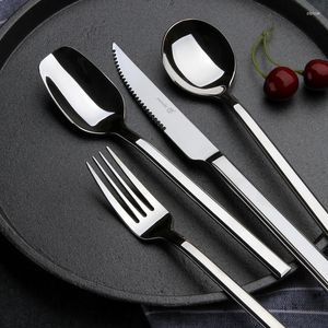Ensembles de vaisselle allemand argent cuillères et fourchettes en acier inoxydable couteau cuisine voyage ustensile ensemble décor produits ménagers