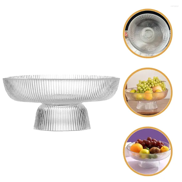 Ensembles de vaisselle bol en verre bols de service décoratifs pour divertir les desserts de la plaque de fruit cristallin salade bébé