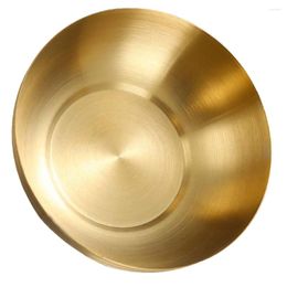 Juegos de vajilla de oro para el hogar, cuenco para sopa, suministro de cocina para bebés, soporte para arroz de una sola capa, contenedor para aperitivos