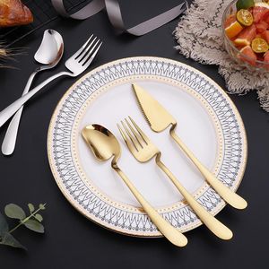 Set sets Gold Set 304 roestvrij staal servies