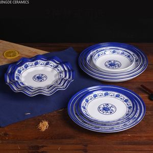 Serviessets Kwaliteit Plastic Dinerbord Chinese Stijl Hoge Kwaliteit Ronde Restaurant Keuken Tableware281r