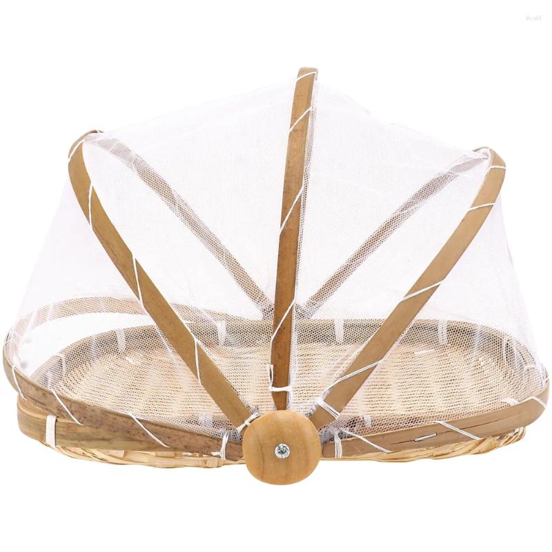 Dinnerware Sets Guard Manual Woven Mesh Basket Bread Cover Storage Fruit Flies Dustpan Household Covers Baskets Lids Containers